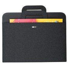 Portablocco - tessuto - c/anelli - nero - 28,5x36 cm - City Time Portablocco - tessuto - c/anelli - nero - 28,5x36 cm - City Time
