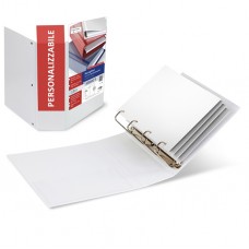 Raccoglitore personalizzabile Stelvio TI - 22 x 30 cm - 4 anelli a Q 100 mm - dorso 13 cm - bianco - Sei Rota Raccoglitore personalizzabile Stelvio TI - 22 x 30 cm - 4 anelli a Q 100 mm - dorso 13 cm - bianco - Sei Rota