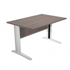 Scrivania Easy fianchi verniciati effetto cromato - lineare - 120 x 80 x 72 cm - frassino toscano
