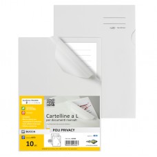 Cartellina a L - Poli Privacy - PP - 21 x 29,7 cm - bianco opaco - per documenti riservati - Sei Rota