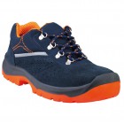 Calzatura di sicurezza Rimini 4 S1P SRC - pelle scamosciata perforata - numero 38 - blu/arancio - Deltaplus