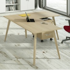 Scrivania Woody - 80 x 80 x H 74,4 cm - rovere