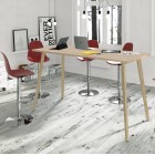 Tavolo alto Woody - 120 x 80 x 105 cm - rovere/bianco