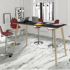 Tavolo rotondo alto Woody - diametro 80 cm - H 105 cm - rovere/nero venato Tavolo rotondo alto Woody - diametro 80 cm - H 105 cm - rovere/nero venato