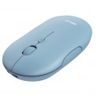 Mouse Puck - ultrasottile - wireless - ricaricabile - azzurro - Trust