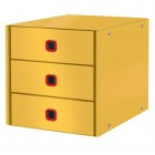 Cassettiera Click&Store Cosy - 3 cassetti - giallo - Leitz