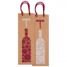 Portabottiglie natale - 37 x 12 x 9 cm - carta kraft - stampa fantasia - Rex Sadoch Portabottiglie natale - 37 x 12 x 9 cm - carta kraft - stampa fantasia - Rex Sadoch