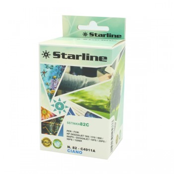 Starline - Cartuccia ink Compatibile per HP N.82 - Ciano - 69ml